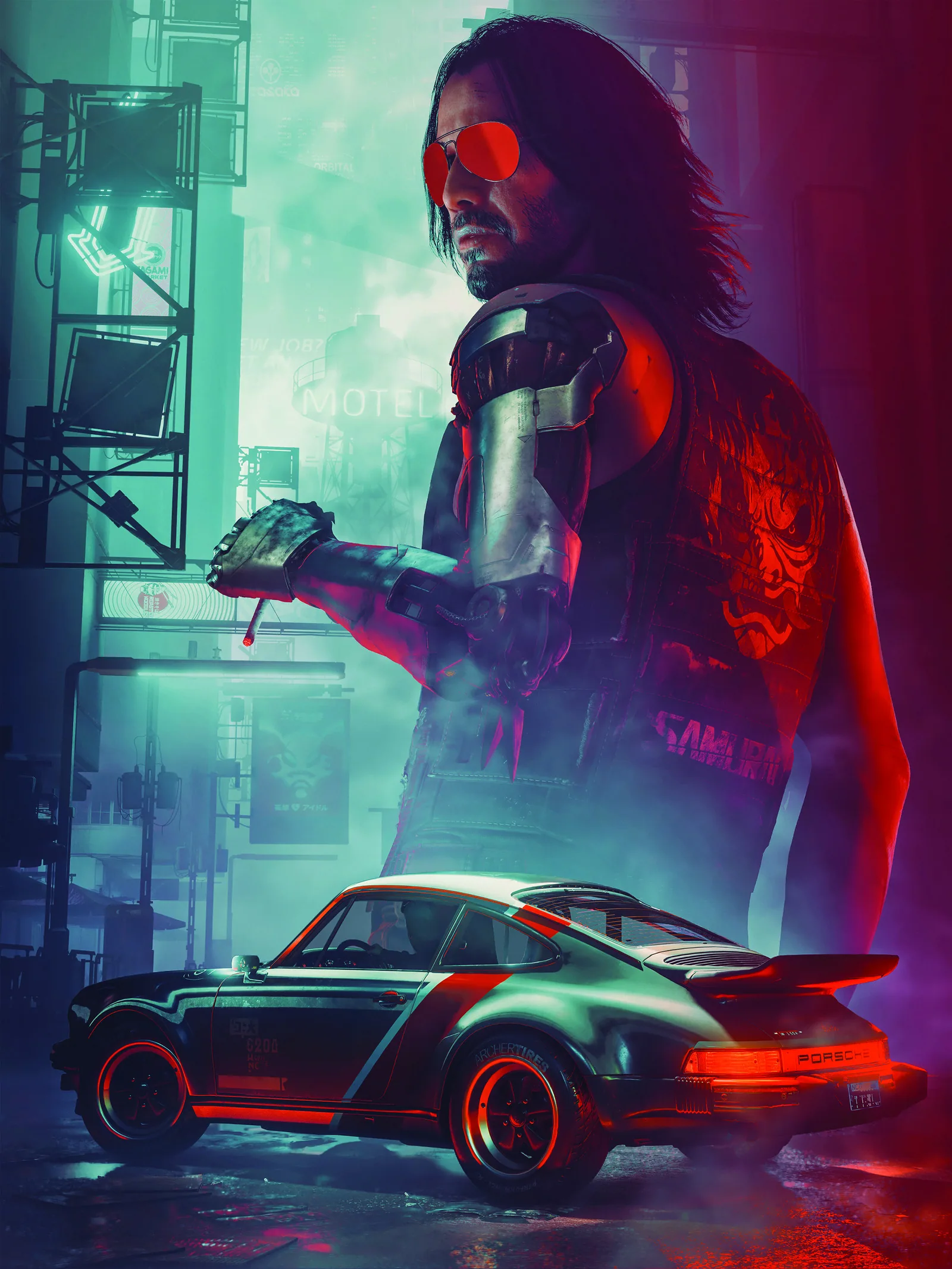 Постер «Киберпанк 2077 - Джони Сильверхенд (Cyberpunk 2077 - Johny Silverhand)»