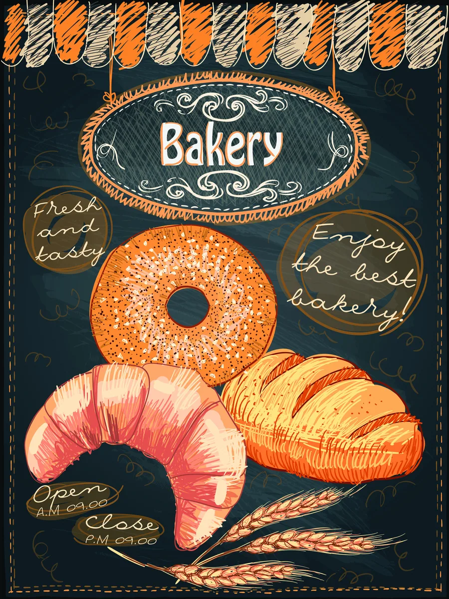 Постер «Иллюстрация выпечка "Bakery»