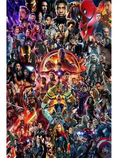 Постер «Marvel (Марвел) Супергерои и суперзлодеи»