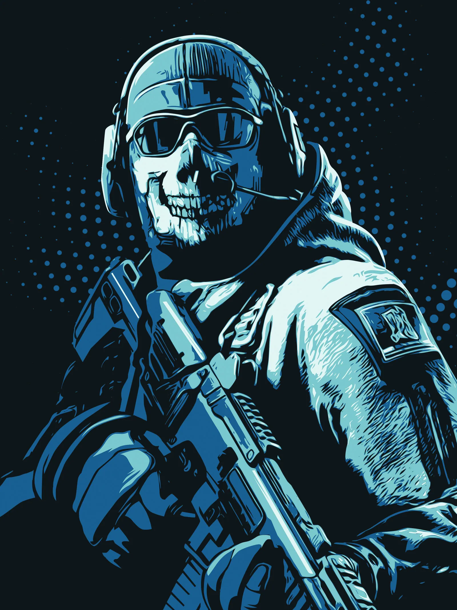 Постер «Игра Call Of Duty (COD) спецназ Ghost арт»