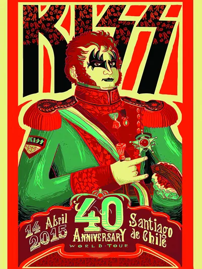 Постер «Группа Kiss Анонс тура»