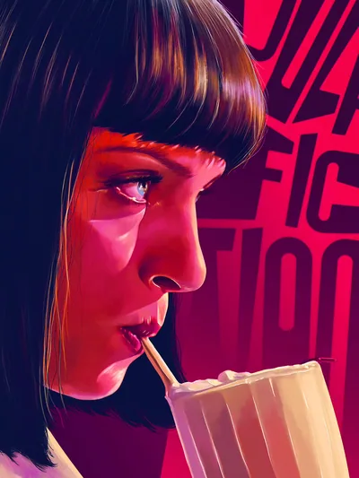 Постер «Ума Турман Криминальное Чтиво (Pulp Fiction)»