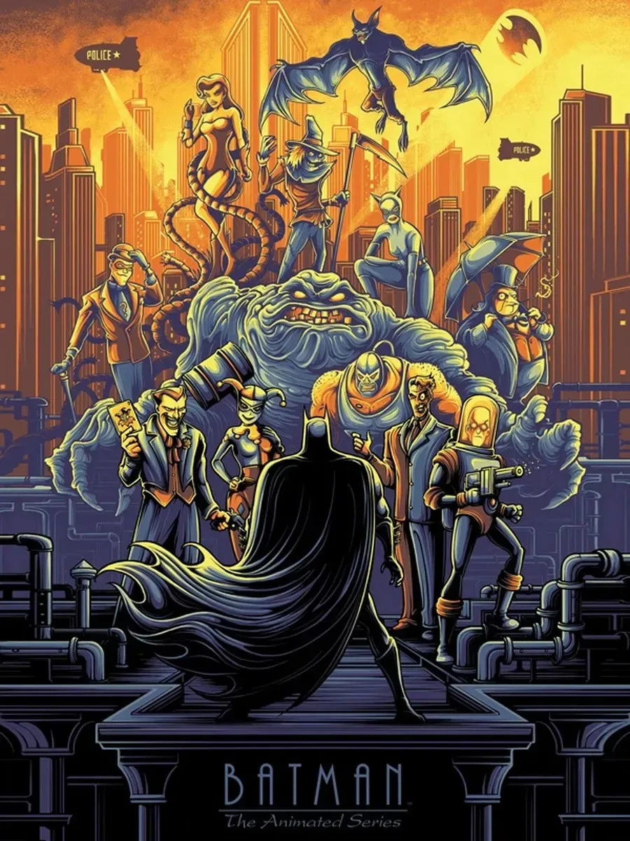 Постер «Бэтмен мультсериал - Злодеи (Batman Animated Series Villains)»