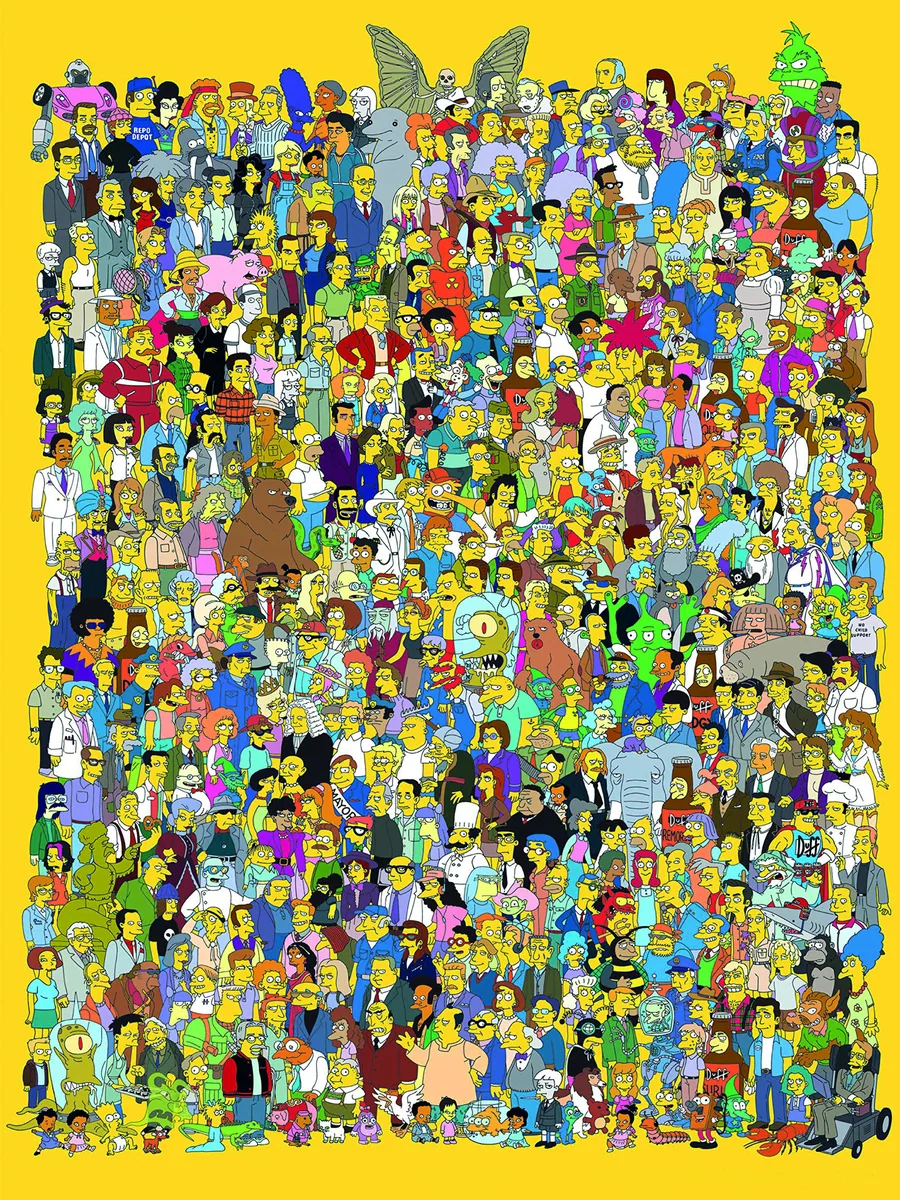 Постер «Мультсериал "Симпсоны" все персонажи (The Simpsons)»