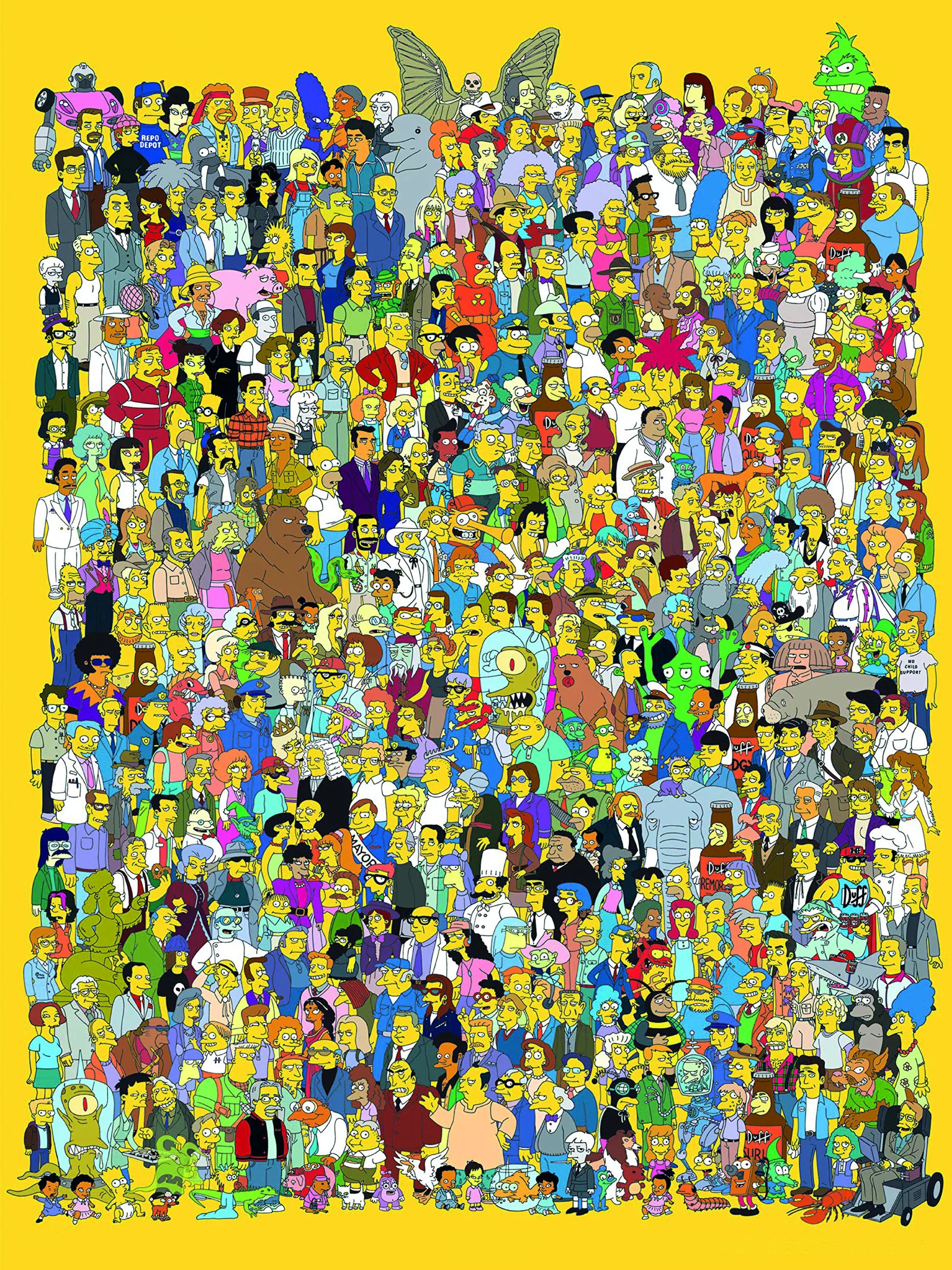 Постер «Мультсериал "Симпсоны" все персонажи (The Simpsons)»