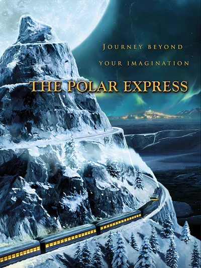 Постер «Мультфильм "Полярный Экспресс" (Polar Express) гора»