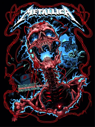 Постер «Группа Metallica, анонс тура»