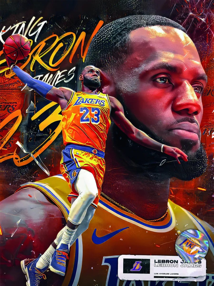 Постер «Баскетбол - Леброн Джеймс (Lebron James)»