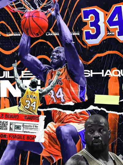 Постер «Баскетбол - Шакил Онил (Shaquille O'Neil)»