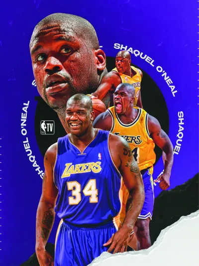 Постер «Баскетбол - Шакил Онил (Shaquille O'Neil) Lakers»