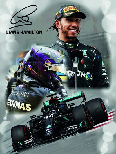Постер «Формула 1 - Льюис Хамильтон (F1 Mercedes-Benz Petronas)»