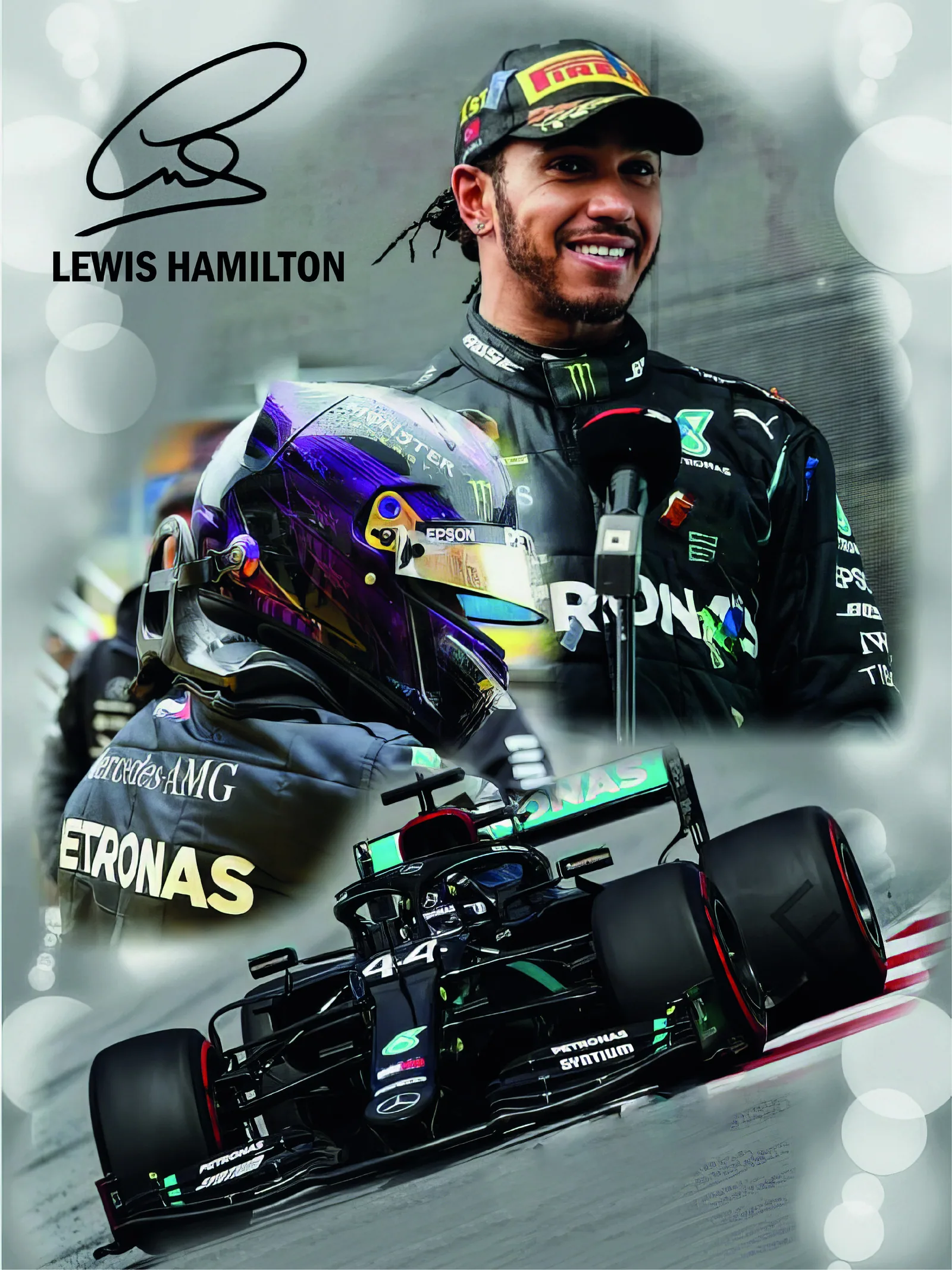 Постер «Формула 1 - Льюис Хамильтон (F1 Mercedes-Benz Petronas)»