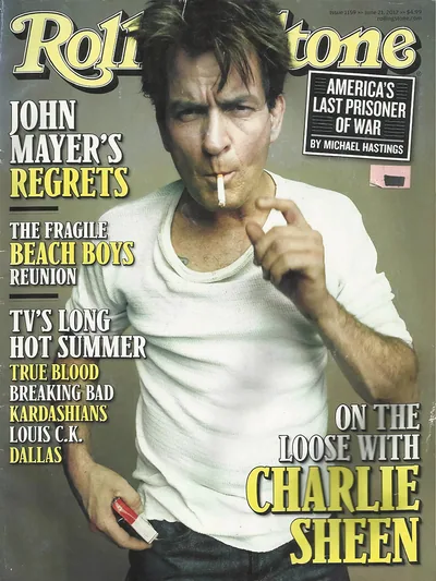 Постер «Чарли Шин (Обложка Rolling Stone)»