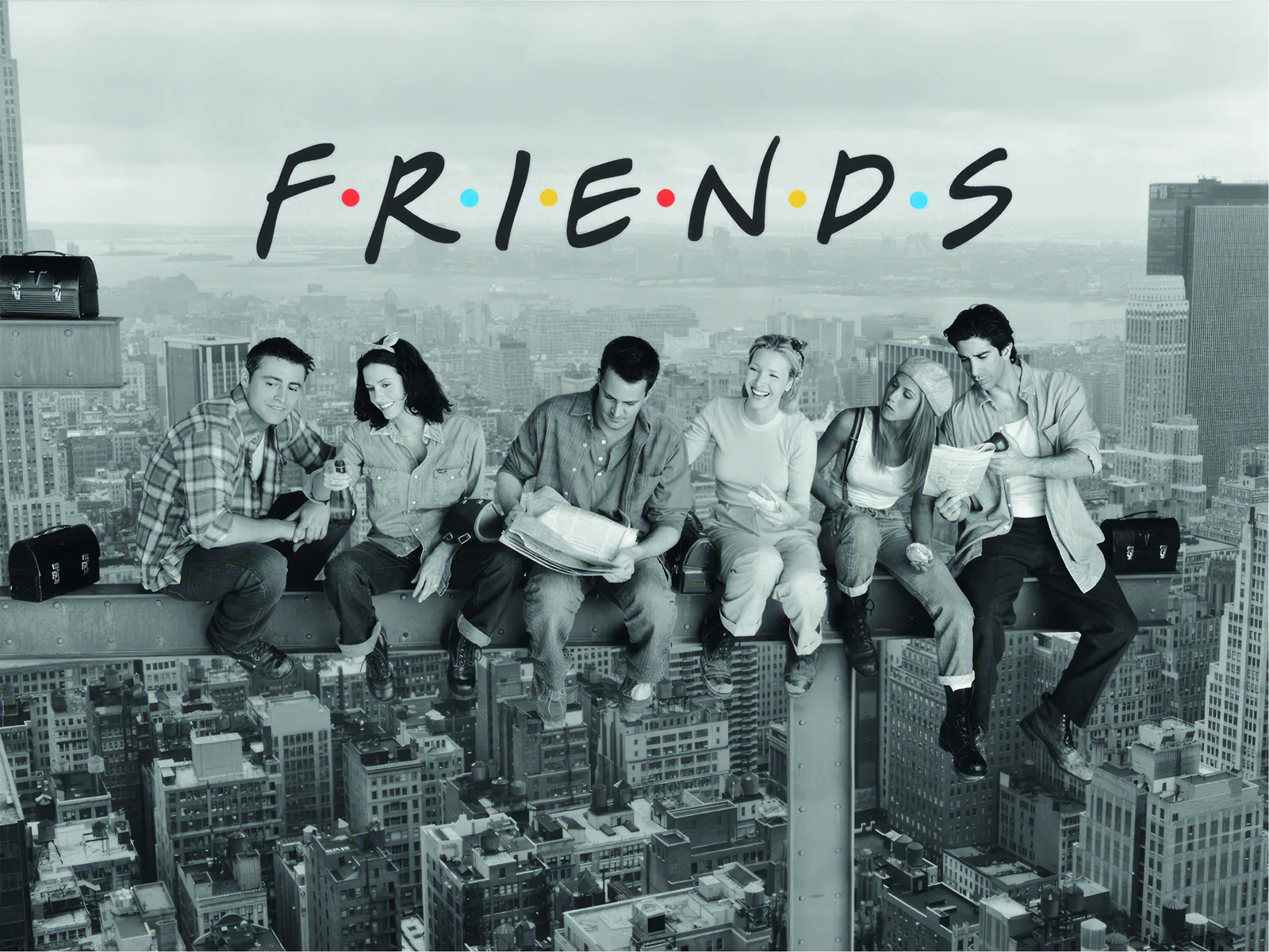 Постер «Сериал Друзья (Friends) ЧБ стройка»