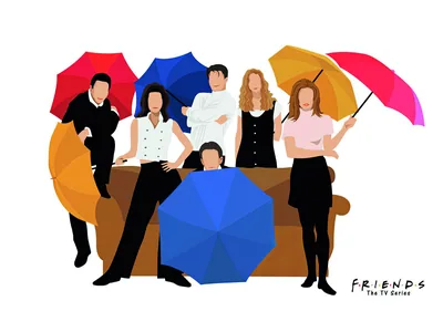 Постер «Сериал Друзья (Friends) Вектор»