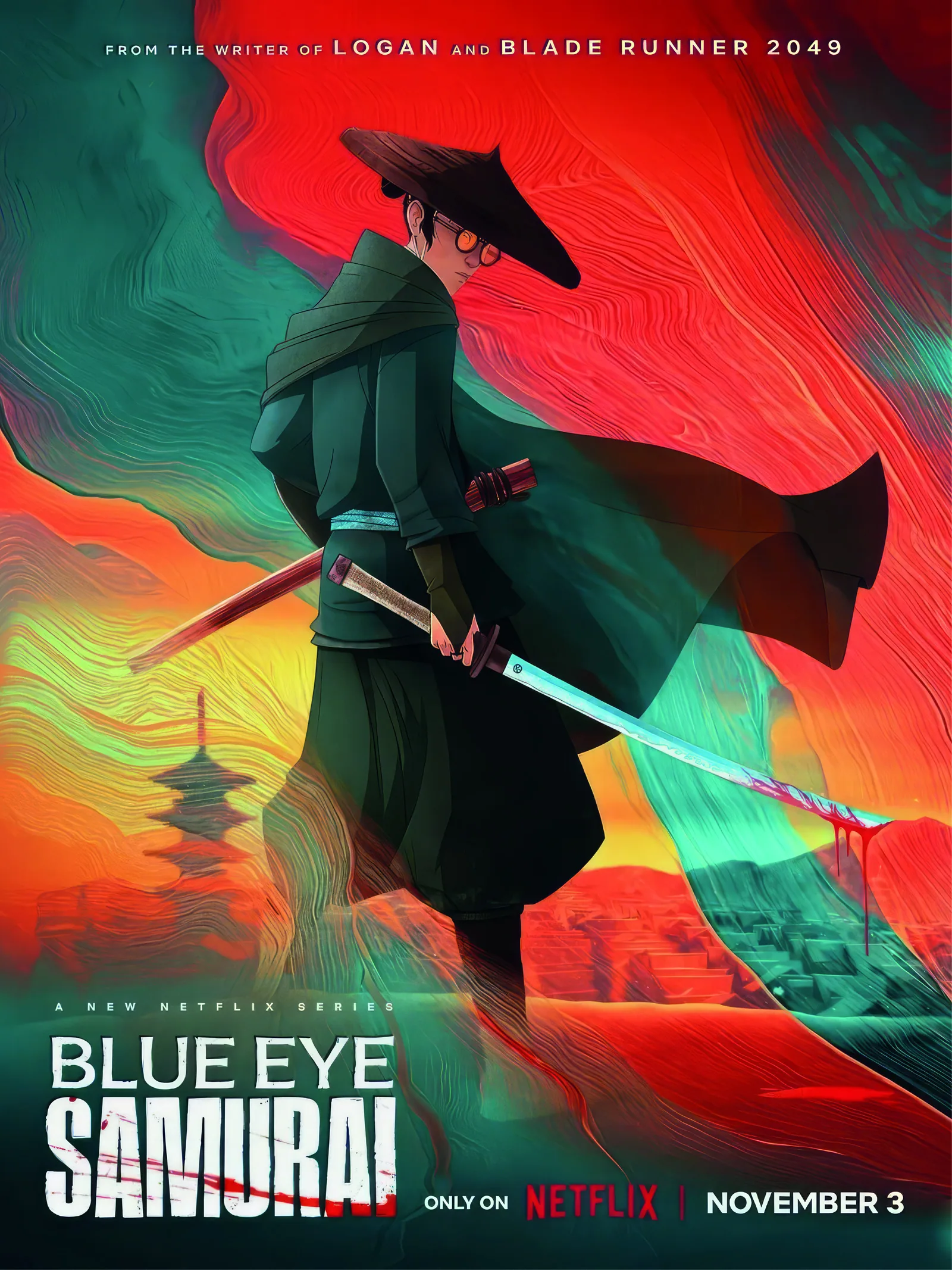 Постер «Голубоглазый Самурай (Blueye Samurai) Аниме»