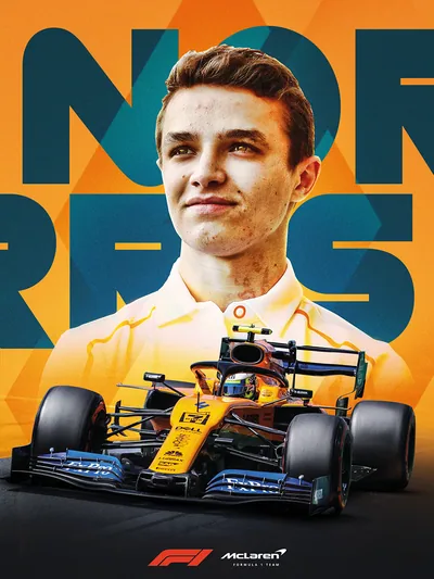 Постер «Автоспорт - Формула 1 - Ландо Норрис McLaren»