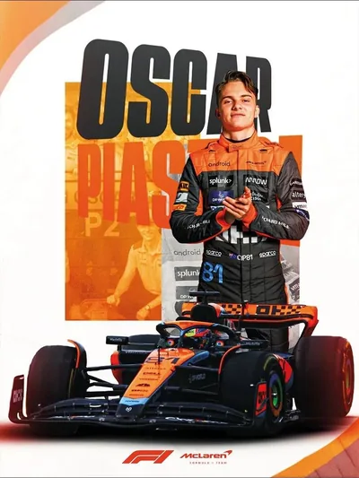 Постер «Автоспорт - Формула 1 - Оскар Пиастри McLaren»