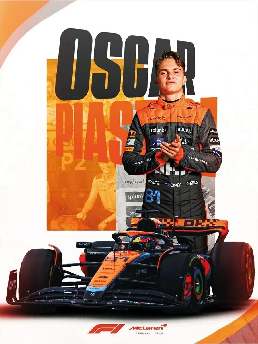 Постер «Автоспорт - Формула 1 - Оскар Пиастри McLaren»