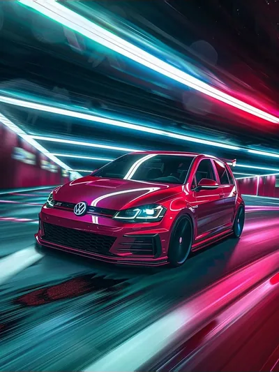 Постер «Авто - VW Golf GTI фото»