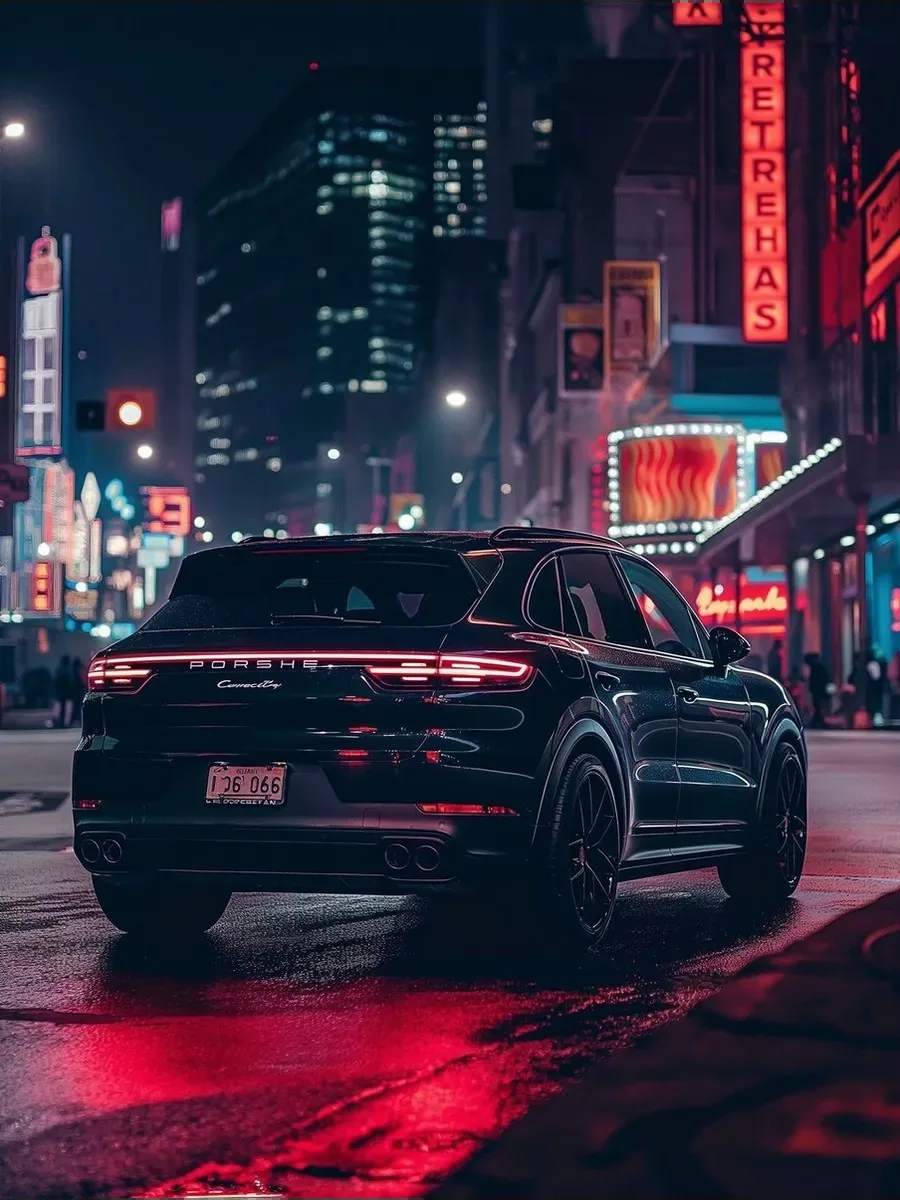 Постер «Авто - Porsche Cayenne город»