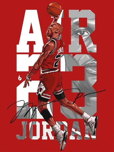 Постер «Баскетбол - Майкл Джордан (Michael Jordan)»