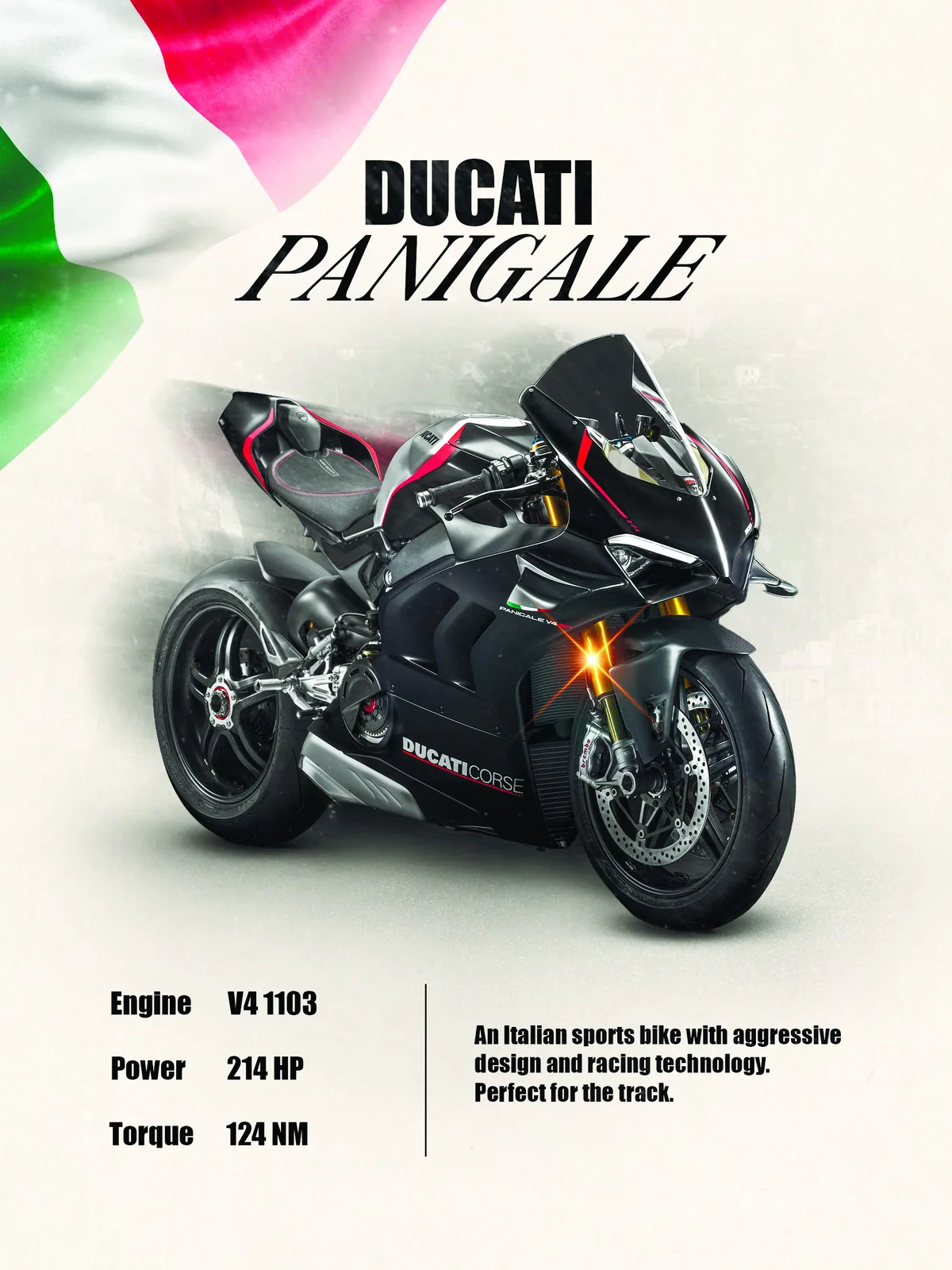 Постер «Мото Ducati Panigale»