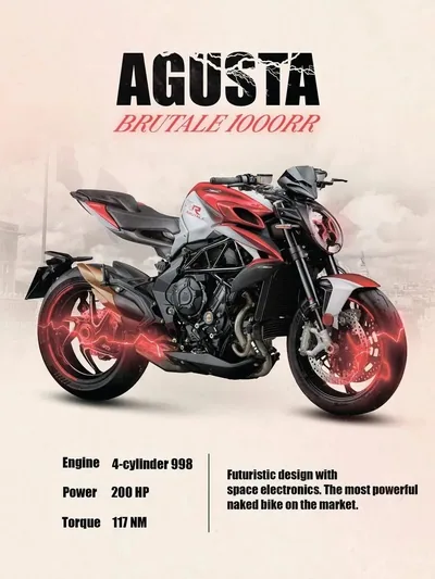 Постер «Мото Agusta Brutale»