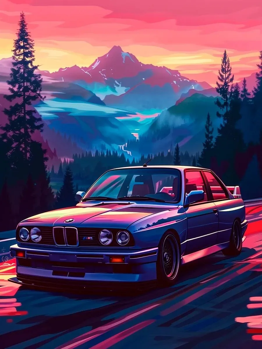 Постер «Авто BMW M3 E30»