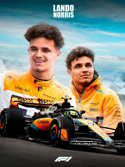 Постер «Автоспорт - Формула 1 - Ландо Норрис McLaren»