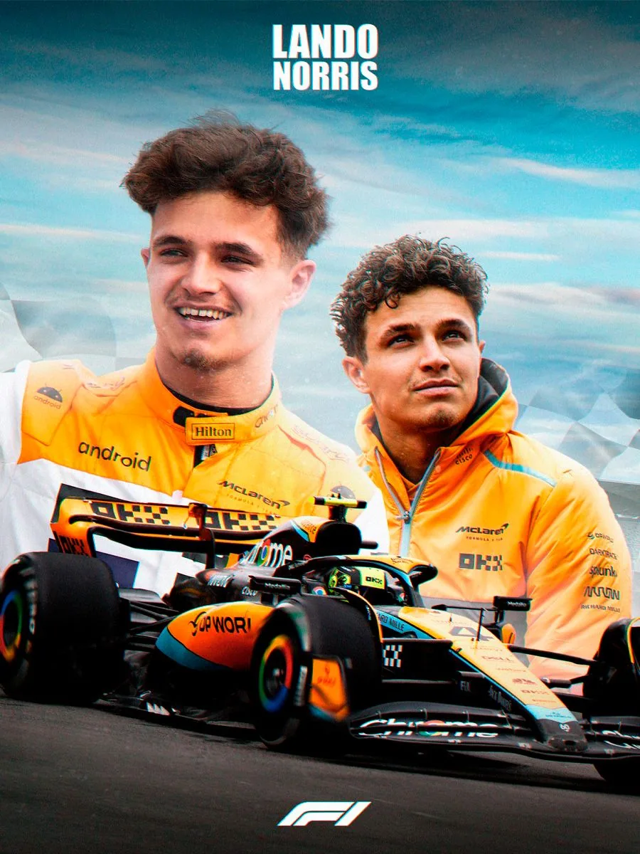 Постер «Автоспорт - Формула 1 - Ландо Норрис McLaren»