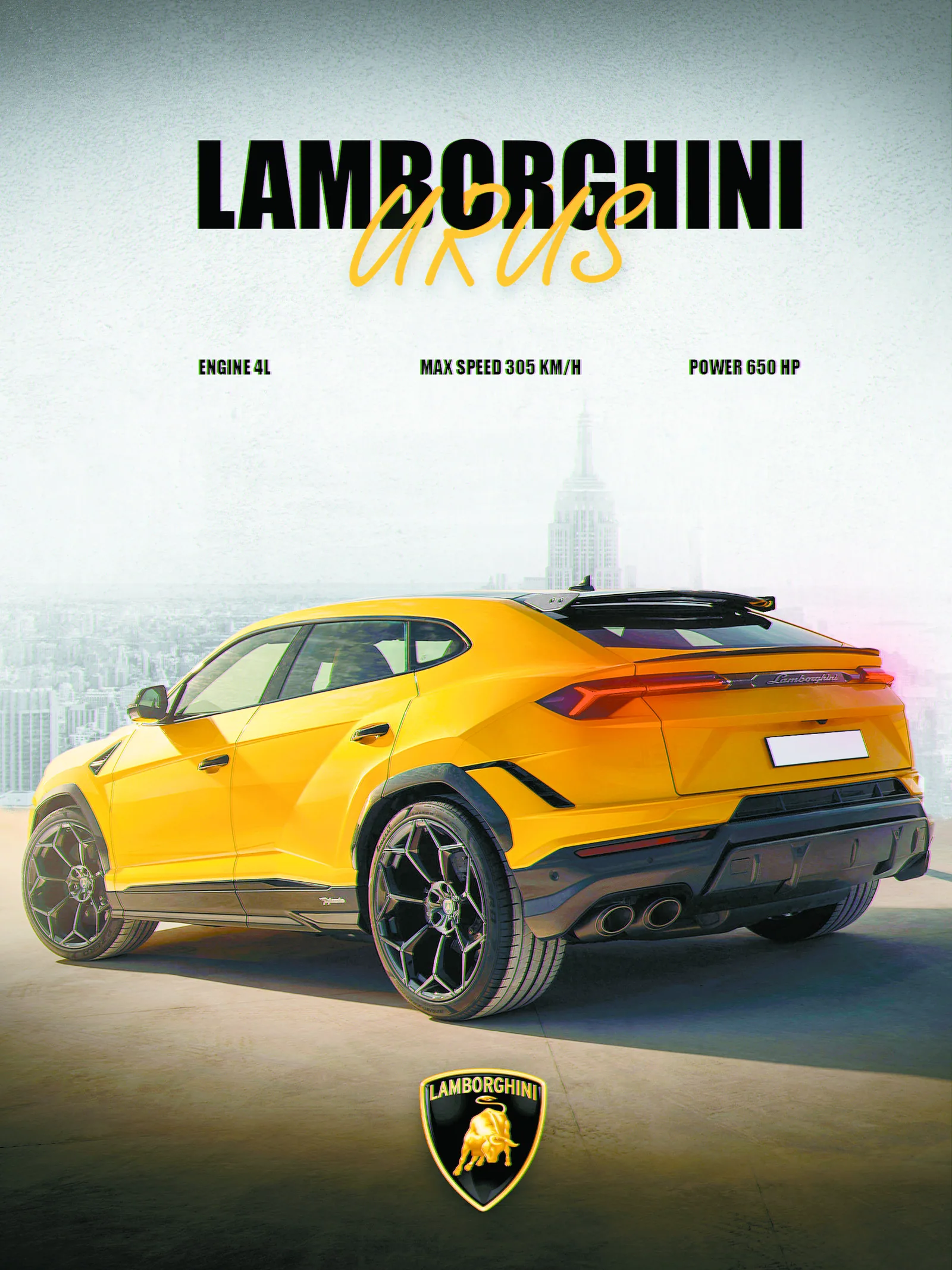 Постер «Авто Lamborghini Arus»