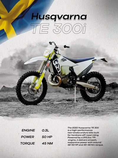 Постер «Мото эндуро Husqvarna TE300i»