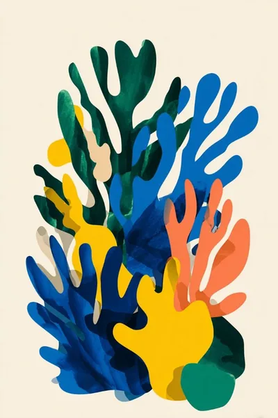 Постер «Картина в стиле Матисс Формы»