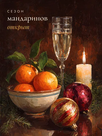 Постер «Сезон мандаринов открыт»